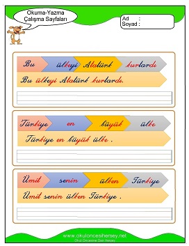 ü sesi Çalışma Sayfaları